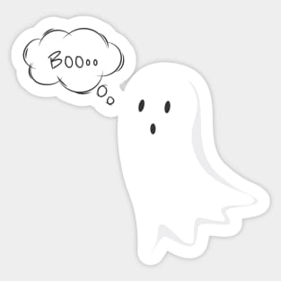 Ghost disapproval BOOoo Sticker